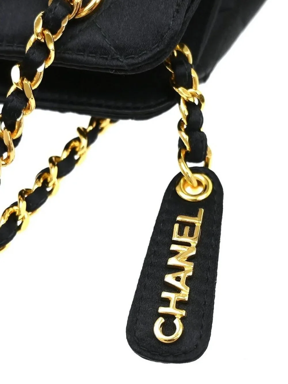 Chanel Black Satin Handbag KQ01486